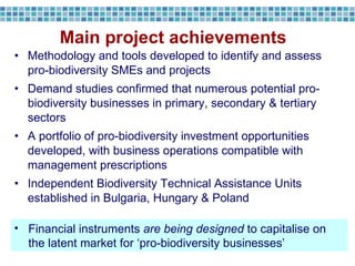 Investing in sm es within the natura 2000 network