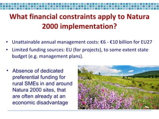 Investing in sm es within the natura 2000 network