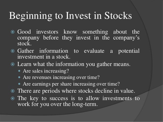 how do you invest in stocks