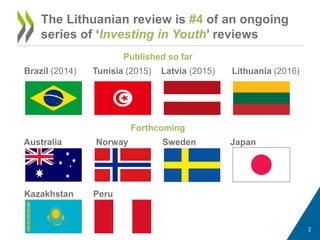 Published so far
Brazil (2014) Tunisia (2015) Latvia (2015) Lithuania (2016)
Forthcoming
Australia Norway Sweden Japan
Kaz...