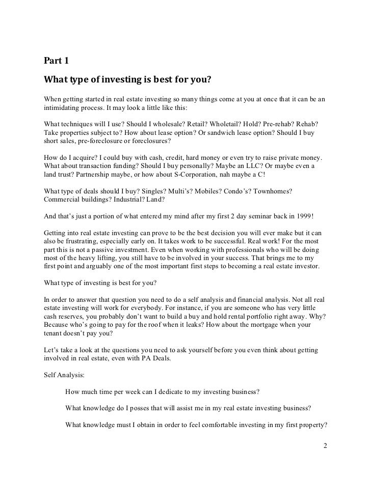 Investing in real estate with lease options and subject to deals pdf