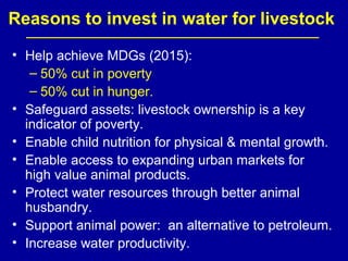 Investing in water to support livestock sector growth in sub-Saharan Africa