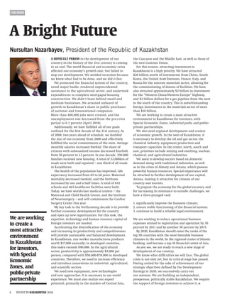 FOREWORD




Nursultan Nazarbayev, President of the Republic of Kazakhstan
 