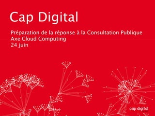 Cap Digital Préparation de la réponse à la Consultation Publique Axe Cloud Computing 24 juin 