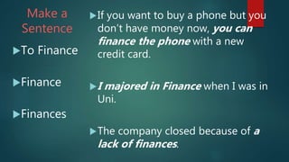 Investment and Finance | PPT