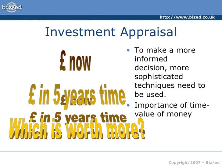 Investment Appraisals