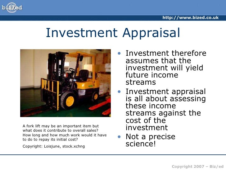 Investment Appraisals