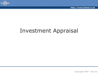 Investment Appraisal 