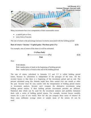 Investment analysis and portfolio management quantitative methods of ...