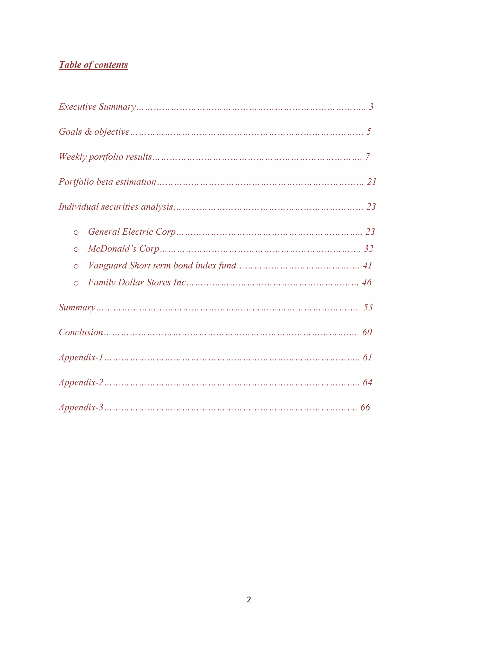 Investment Analysis Final Project