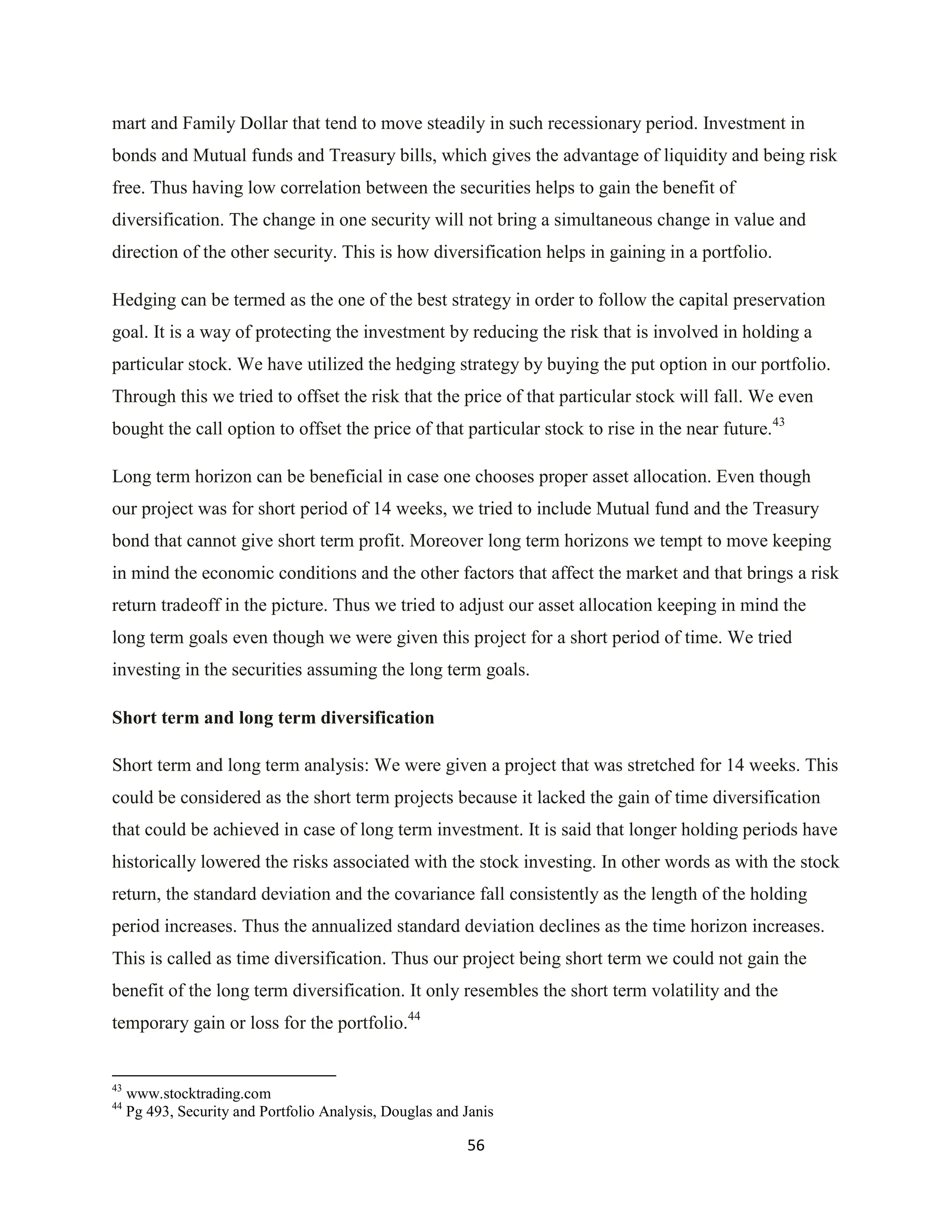 Investment Analysis Final Project