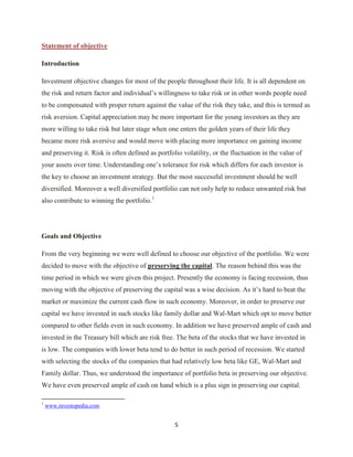 Investment Analysis  Final Project