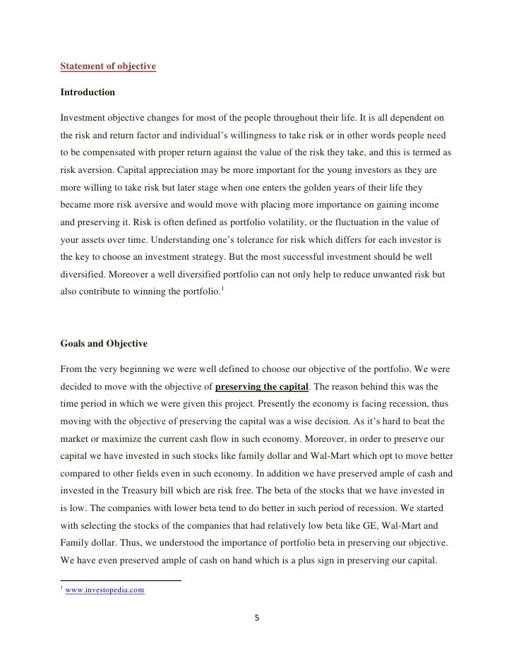 investment analysis final project stock investment analysis