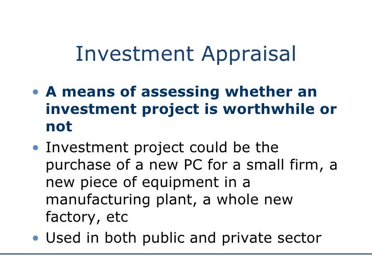 Investment Appraisal