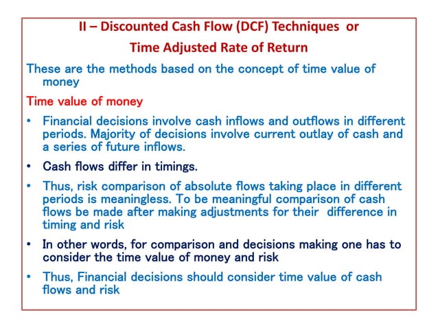 Investment Appraisal Techniques PPT