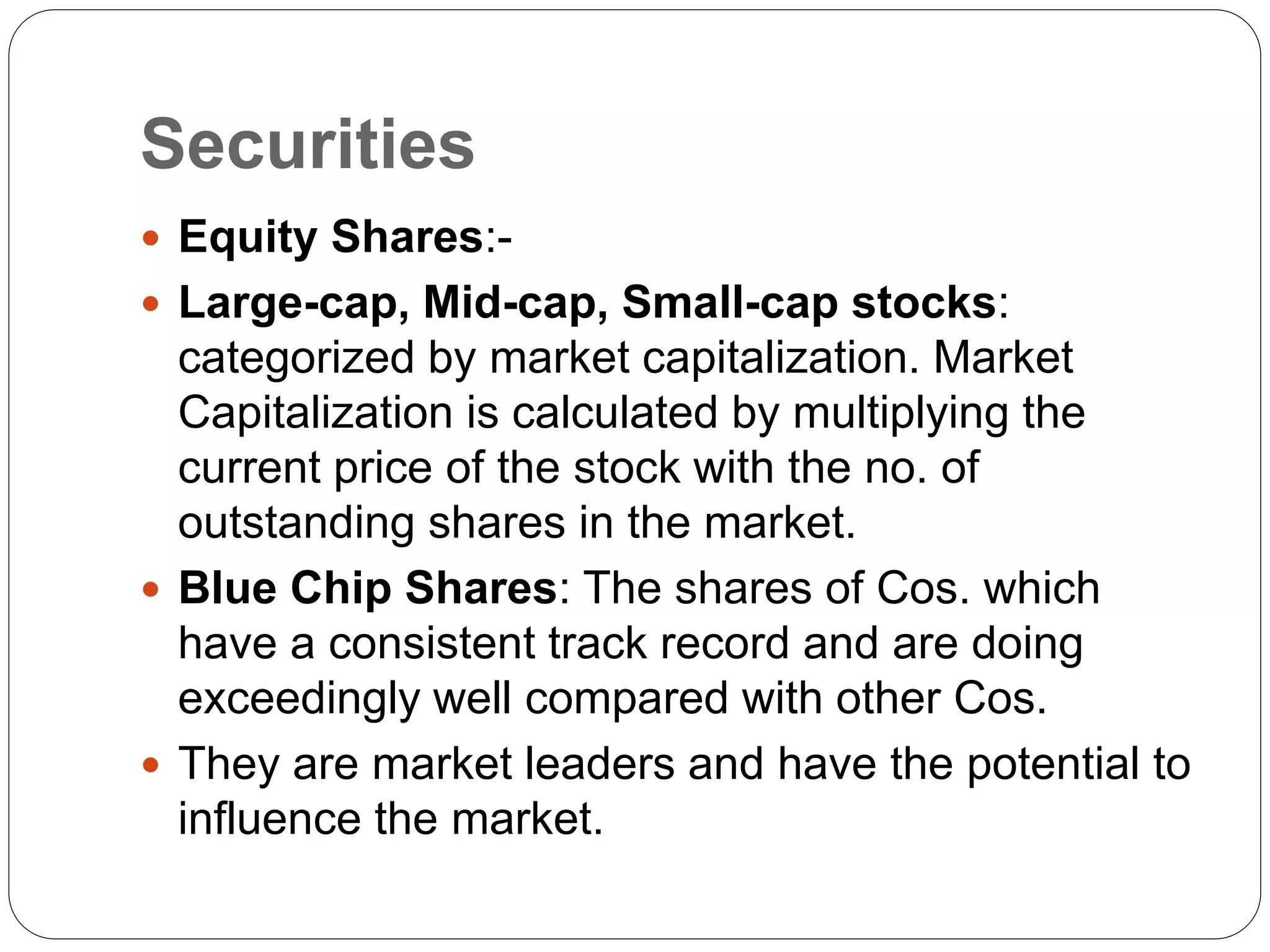 Investment avenues PPT