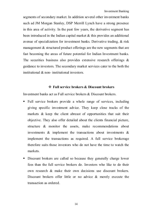 Investment Banking