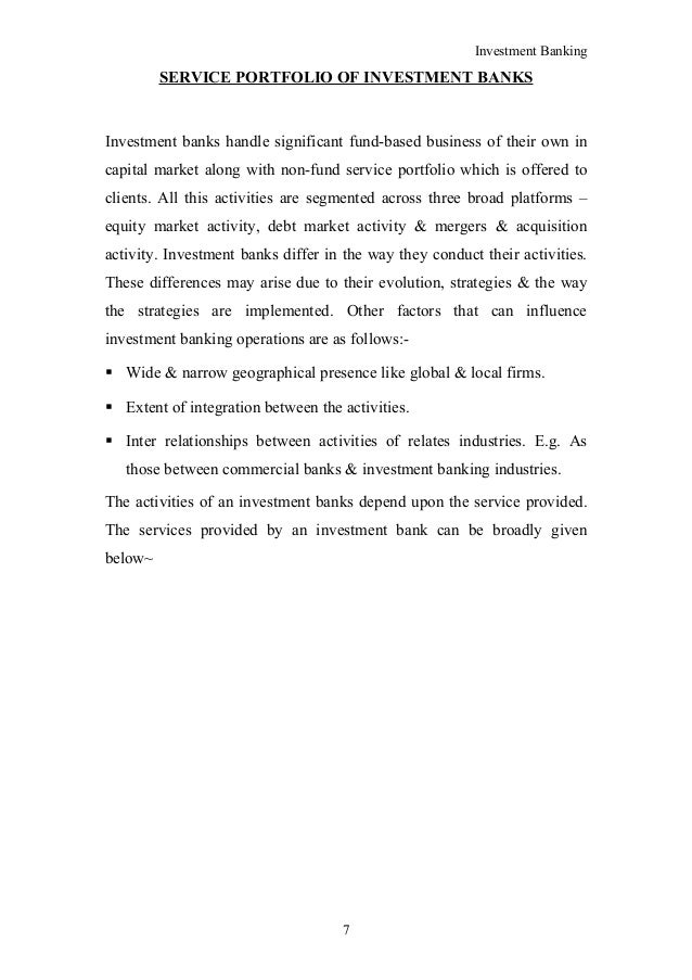 Investment Banking