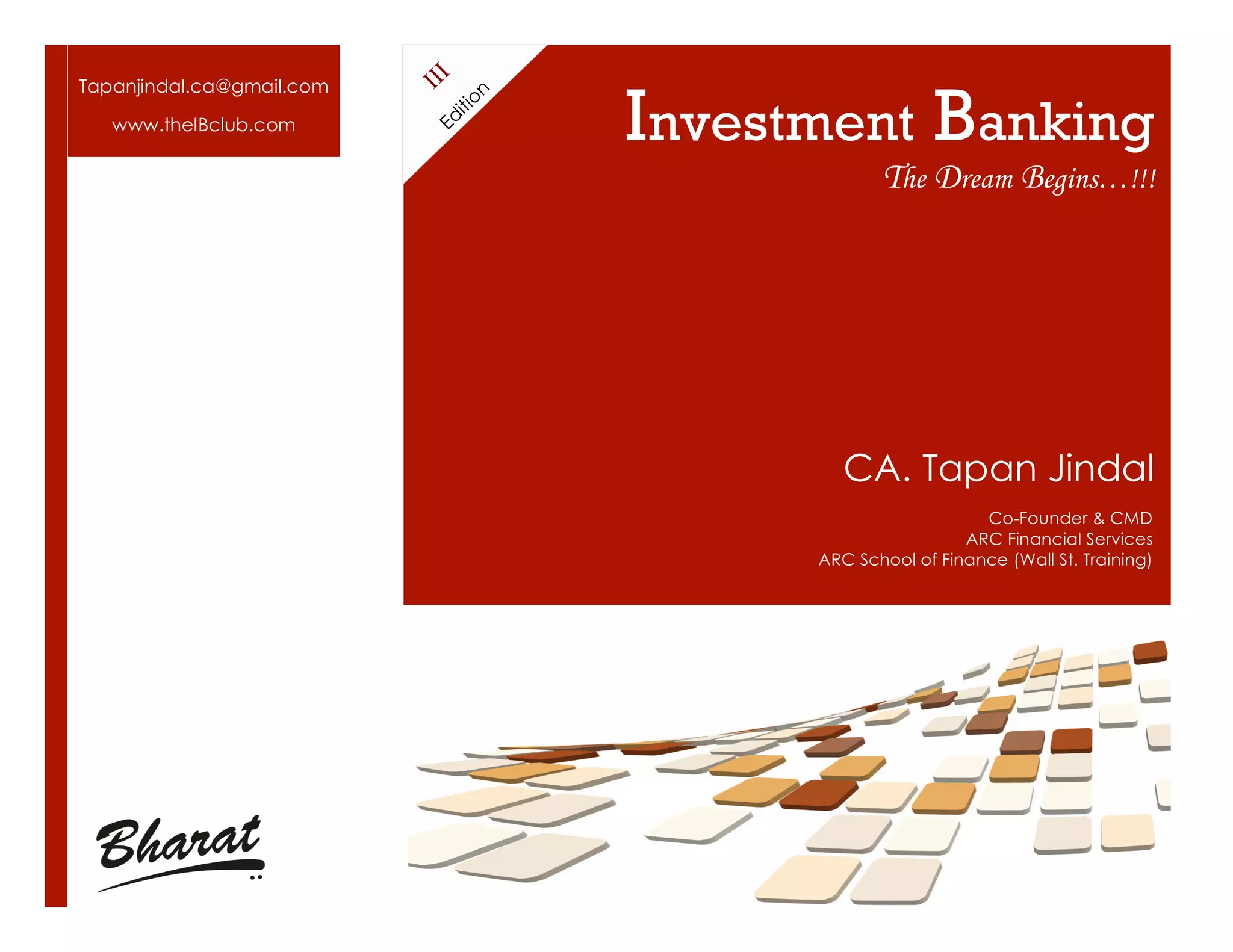 Investment Banking Book (3rd edition) | PDF