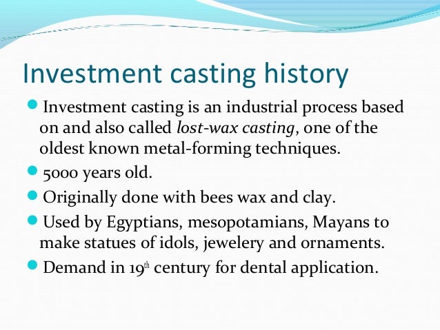 Investment Casting 1