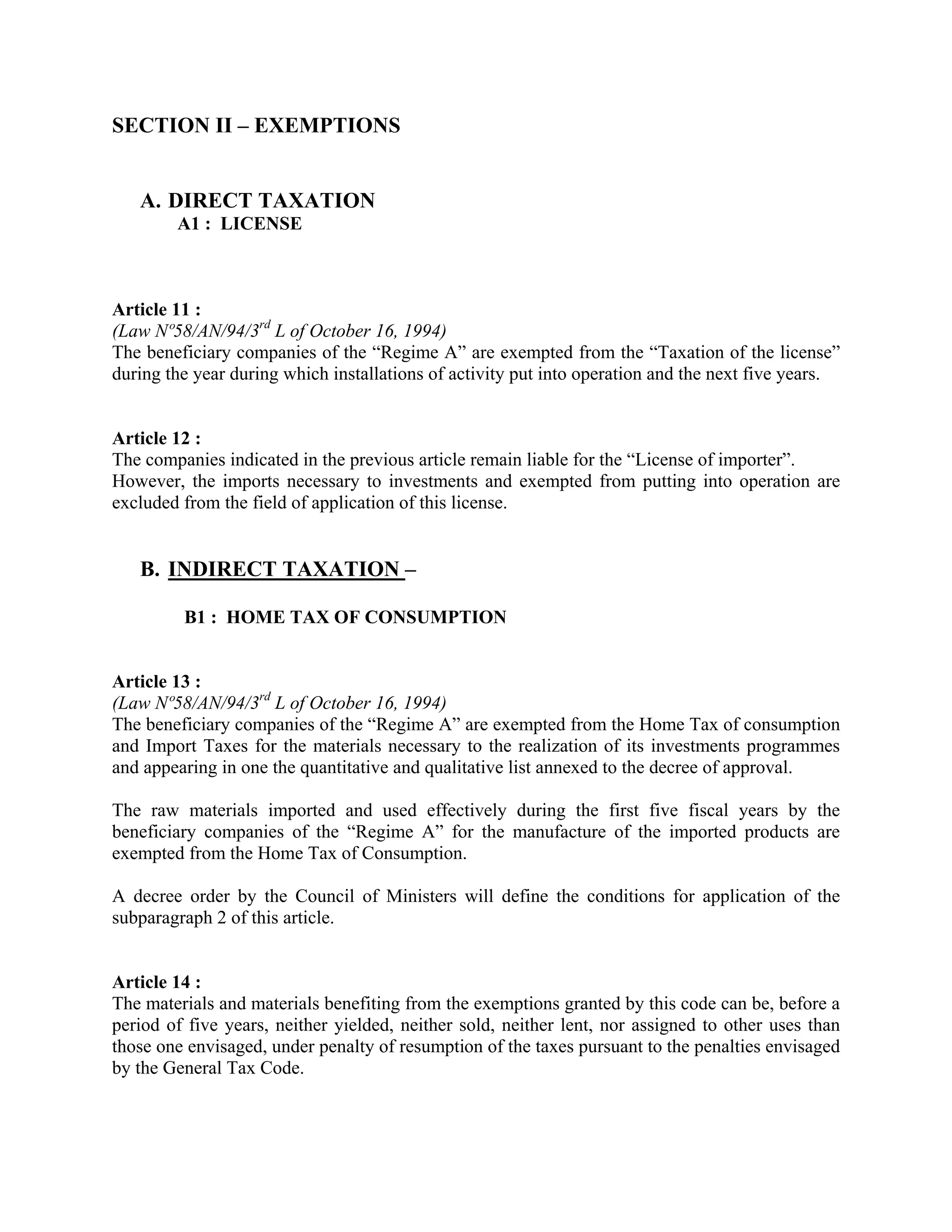 Investment Code Djibouti