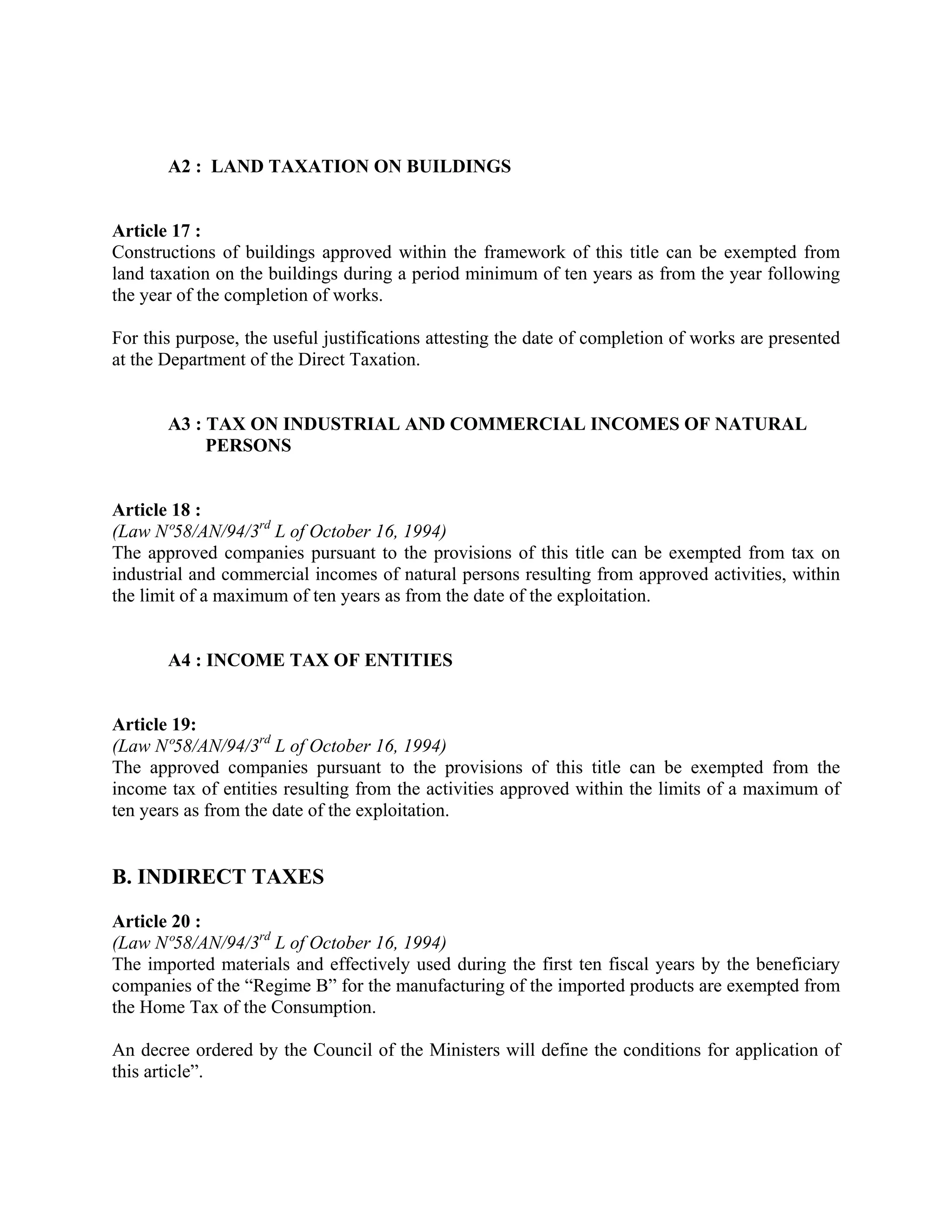 Investment Code Djibouti