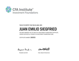 cfa cert