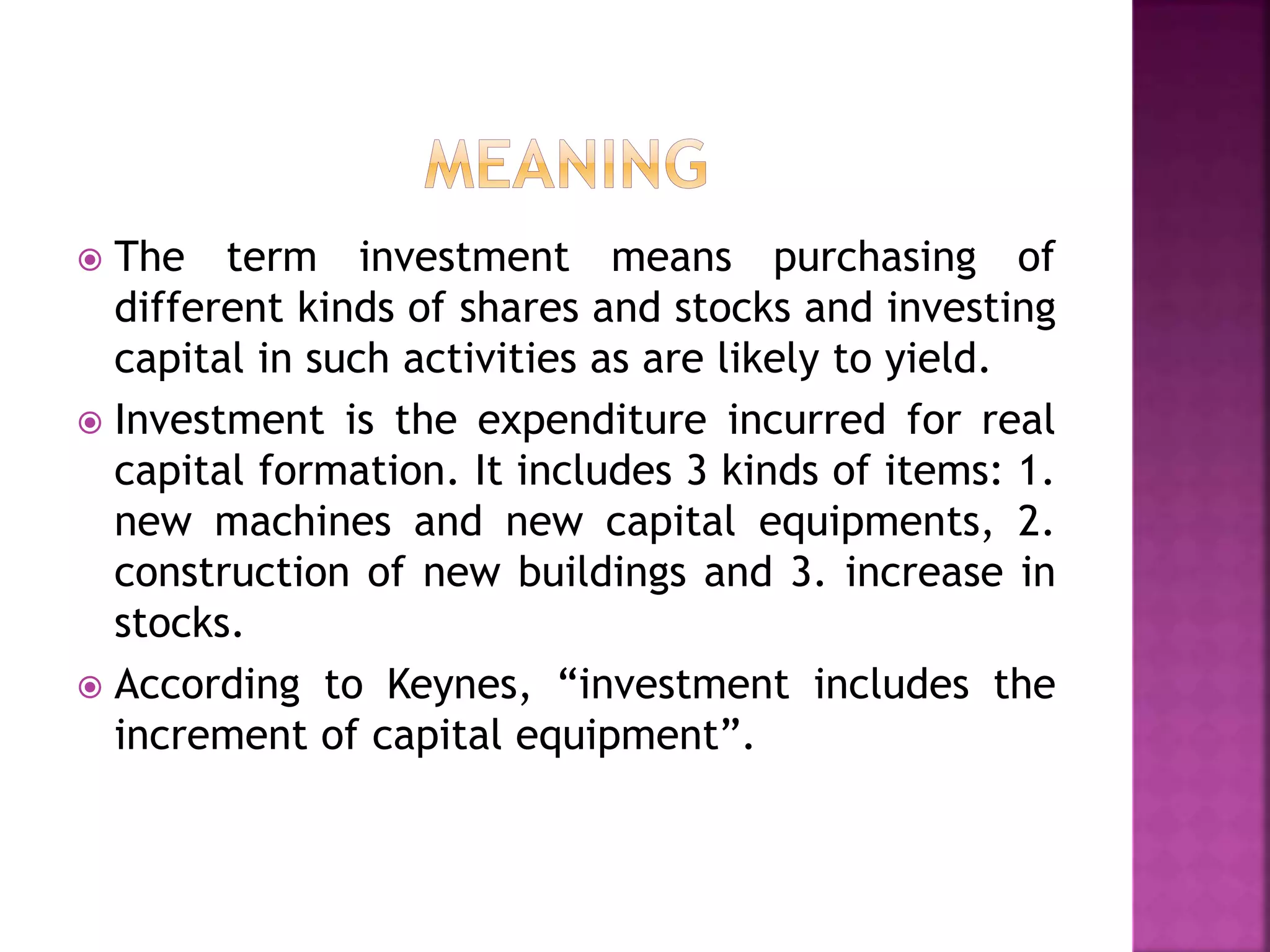 Stock Increcment Investment function | PPTX