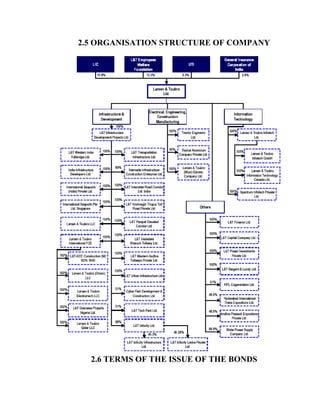 2.5 ORGANISATION STRUCTURE OF COMPANY




  2.6 TERMS OF THE ISSUE OF THE BONDS
 