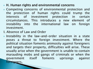 Humans Rights Risks Methods Investment Investment law power point.ppt