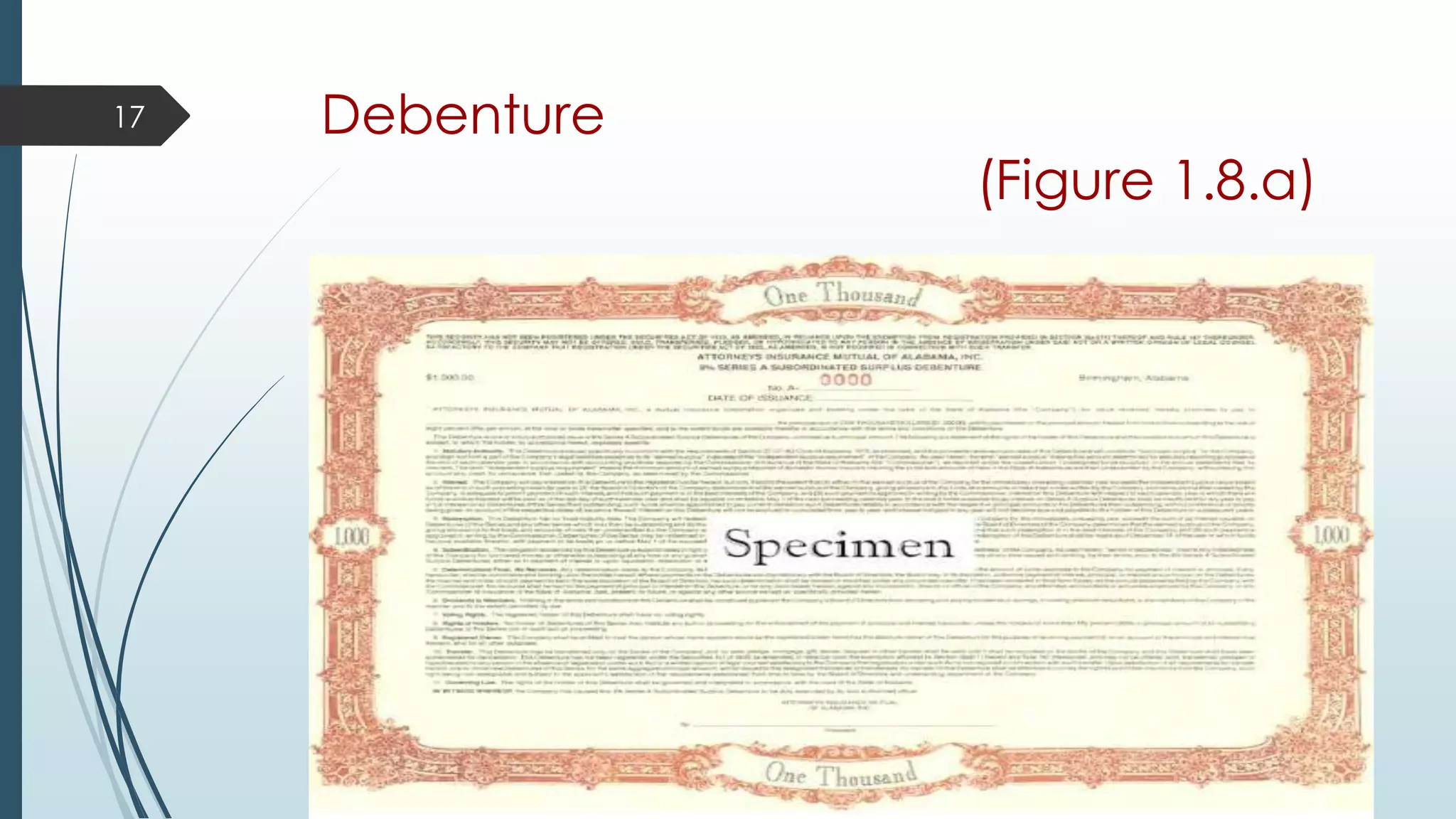 Debenture
(Figure 1.8.a)
17
 