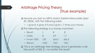 Investment management chapter 5 the arbitrage pricing theory | PDF