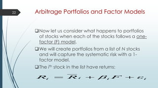 Investment management chapter 5 the arbitrage pricing theory | PDF