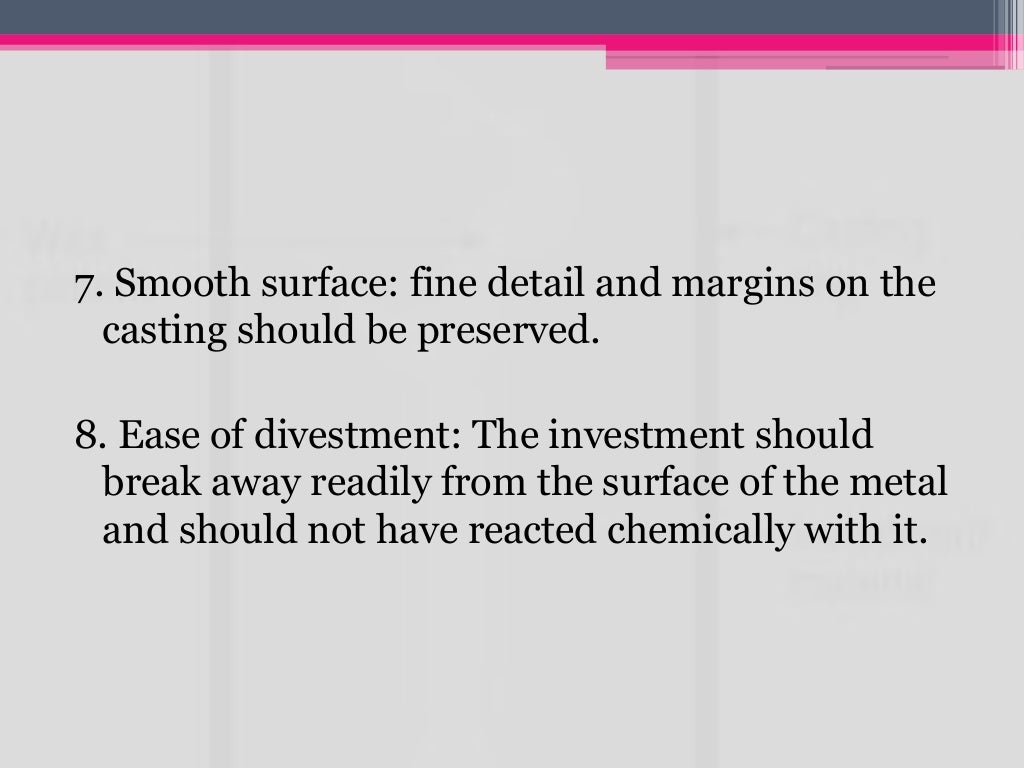 Investment materials