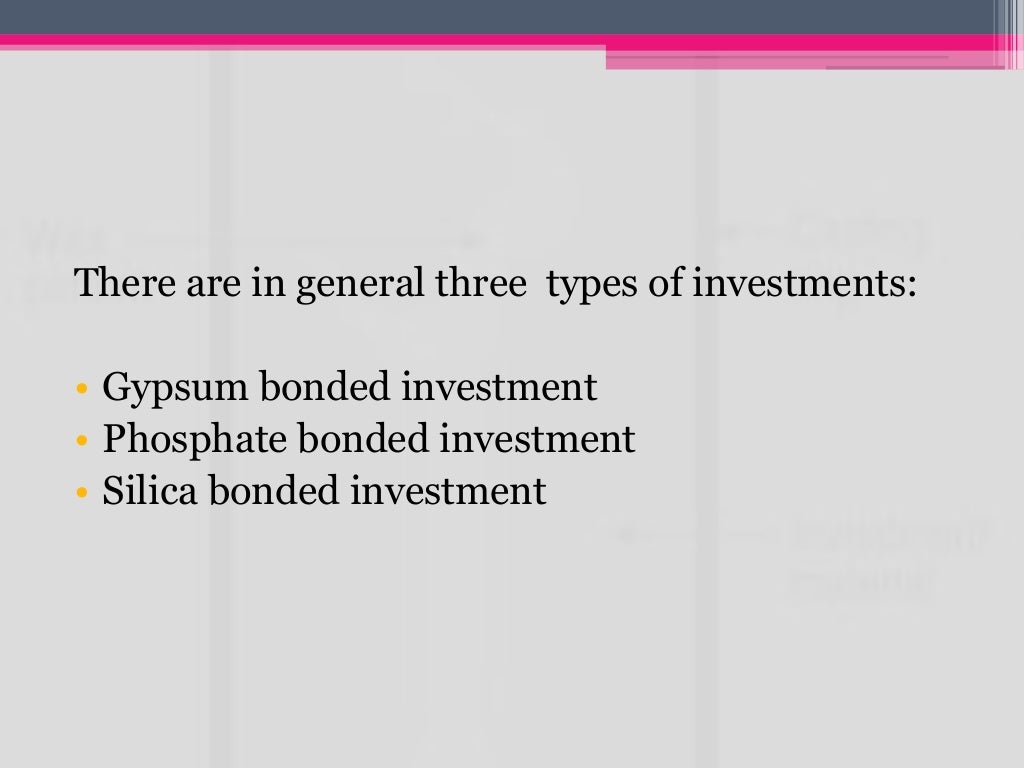 Investment materials