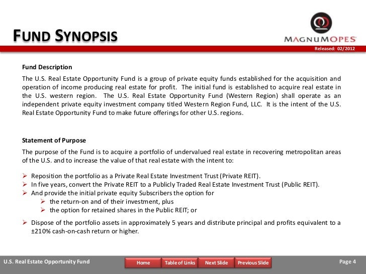 Investment memorandum narrated