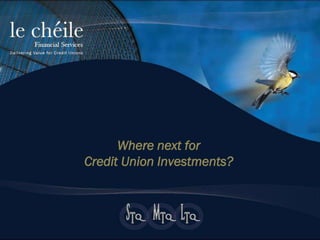 Where next for
Credit Union Investments?
 