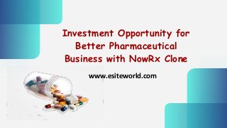 Investment Opportunity for
Better Pharmaceutical
Business with NowRx Clone
www.esiteworld.com
 