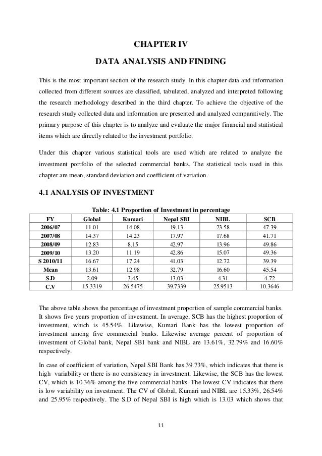 research paper on investment portfolio