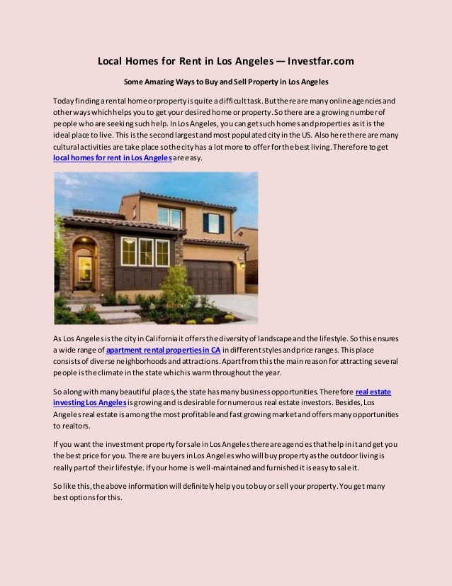 Property Management Los Angeles Apartments For Rent Westside