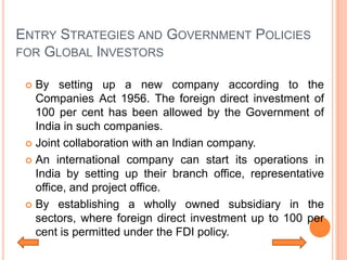 Sector Entry Investment sector in india | PPTX