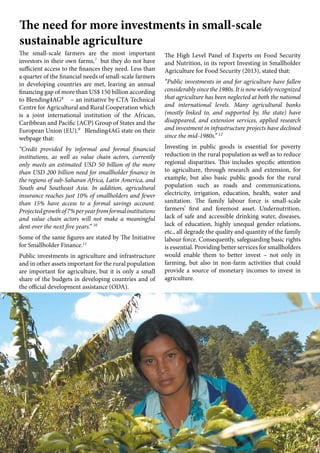 Investments in small scale sustainable agriculture | PDF