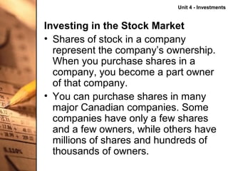 Shares Notes Investments Notes | PPT
