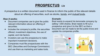 INVESTMENT TERMS 2025 informative slideshow | PPTX