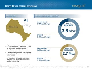 Rainy River project site
57
 