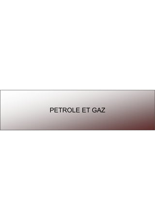 PETROLE ET GAZ
 
