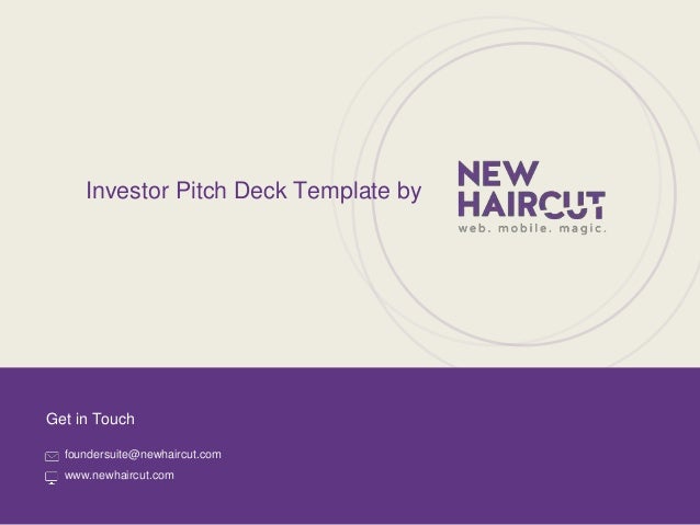 investor pitch deck template from new haircut sequoia capital pitch deck