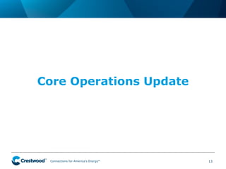 Connections for America’s Energy
™
™
™
™
™
™
Core Operations Update
13
 