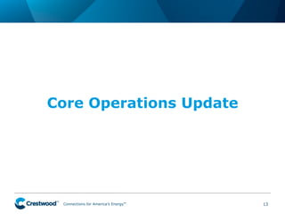 Connections for America’s Energy
™
™
™
™
™
™
Core Operations Update
13
 