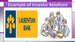 Example of Investor Relations

 